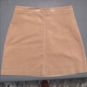 Tan corduroy skirt